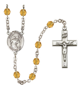 Silver-Plated 6mm Saint Theodore Stratelates  Engraved Catholic Rosaries