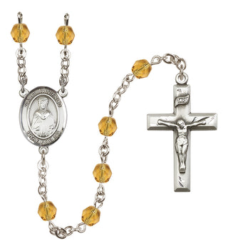Silver-Plated 6mm Saint Winifred of Wales  Engraved Catholic Rosaries