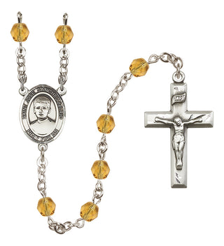 Silver-Plated 6mm Saint Jose Sanchez del Rio  Engraved Catholic Rosaries