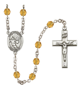 Silver-Plated 6mm Saint Sebastian/Basketball Rosary
