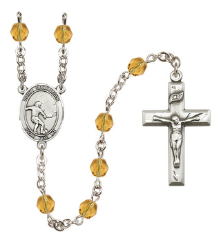 Silver-Plated 6mm Saint Sebastian / Soccer Rosary