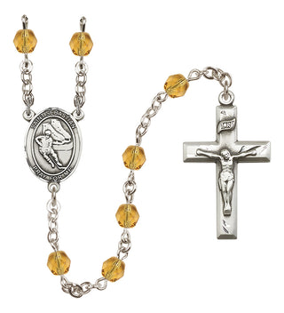 Silver-Plated 6mm Saint Sebastian / Hockey Rosary