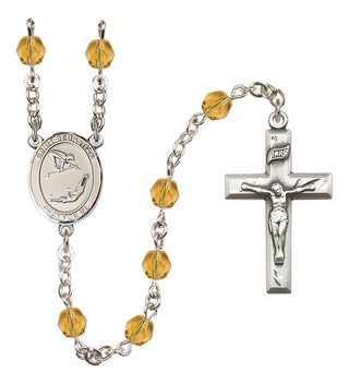 Silver-Plated 6mm Saint Sebastian/Gymnastics Rosary