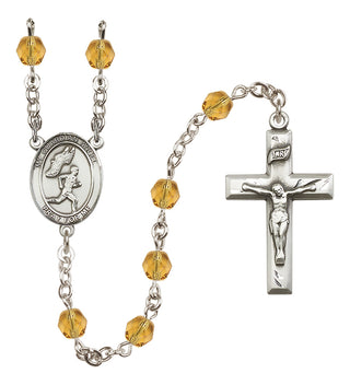 Silver-Plated 6mm Guardian Angel/Track&Field-Men Rosary
