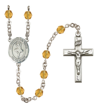 Silver-Plated 6mm Guardian Angel/Dance Rosary