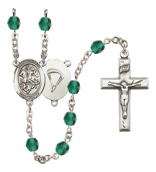 Silver-Plated 6mm Saint George / Paratrooper Rosary
