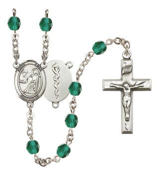 Silver-Plated 6mm Saint Luke the Apostle / Doctor Rosary