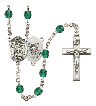 Silver-Plated 6mm Saint Michael / Coast Guard Rosary