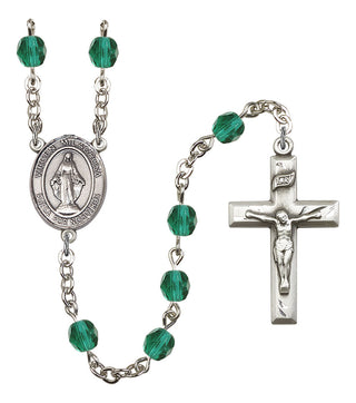 Virgen Milagrosa Rosary with Zircon Beads