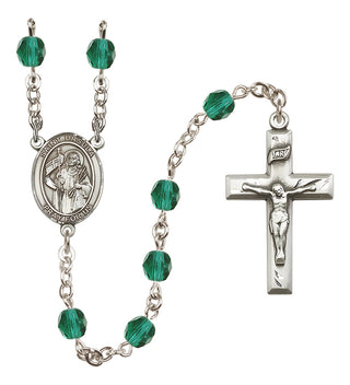 Silver-Plated 6mm Saint Ursula  Engraved Catholic Rosaries