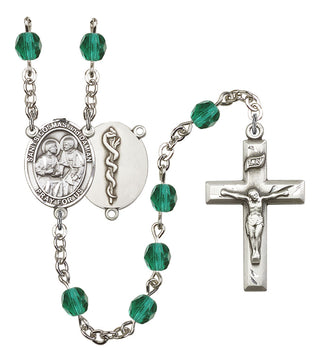 Sts. Cosmas & Damian and Doctors Rosary with Zircon Beads