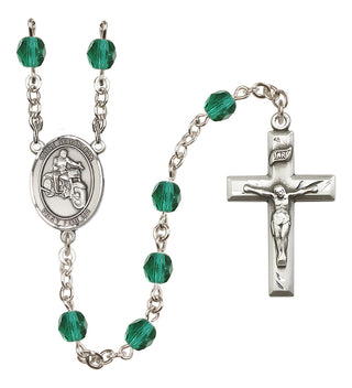 Silver-Plated 6mm Saint Sebastian / Motorcycle Rosary