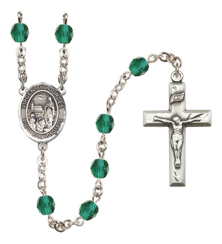 Silver-Plated 6mm Virgen de Lourdes  Engraved Catholic Rosaries