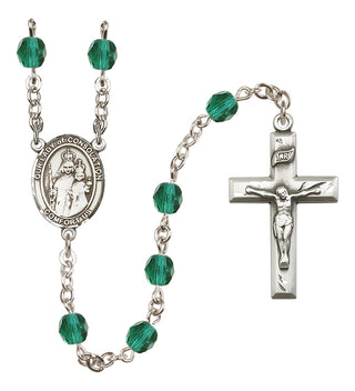 Silver Plated 6mm Fire Polished Our Lady of Consolation Rosary in Zircon