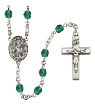Silver Plated 6mm Fire Polished Saint Juliana of Cumae Rosary in Zircon