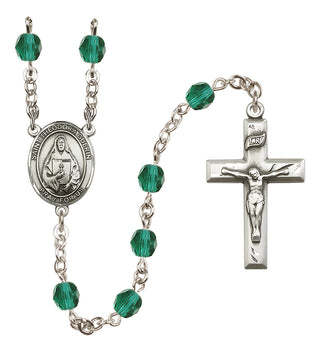 Silver-Plated 6mm Saint Theodora  Engraved Catholic Rosaries
