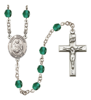 Silver Plated 6mm Fire Polished Saint Norbert of Xanten Rosary in Zircon