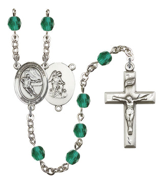 Guardian Angel and Hockey Rosary with Zircon Beads