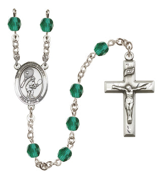 Silver-Plated 6mm Guardian Angel/Tennis Rosary