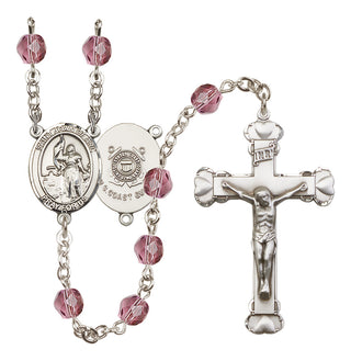 Silver-Plated 6mm Saint Joan of Arc /Coast Guard Rosary