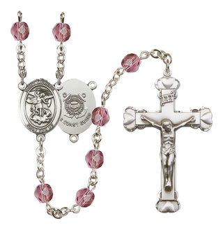 Silver-Plated 6mm Saint Michael / Coast Guard Rosary