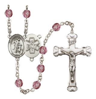 Silver-Plated 6mm Guardian Angel / EMT Rosary