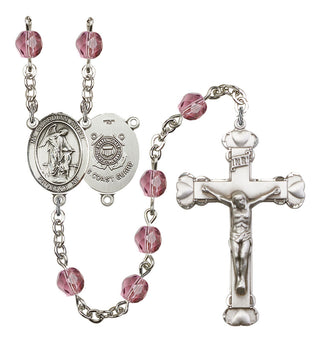 Guardian Angel and Coast Guard Rosary with Amethyst Beads