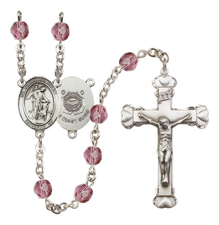 Silver-Plated 6mm Guardian Angel/Coast Guard Rosary