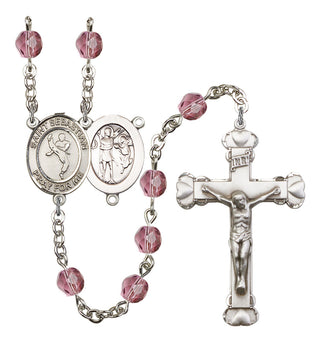 Saint Sebastian and Martial Arts Rosary with Amethyst Beads
