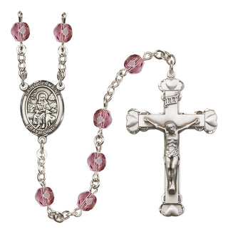 Silver-Plated 6mm Saint Germaine Cousin  Engraved Catholic Rosaries