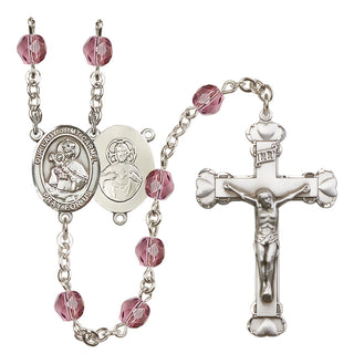 Silver-Plated 6mm Our Lady of Mount Carmel Rosary
