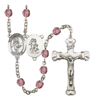 Guardian Angel and Tennis Rosary with Amethyst Beads
