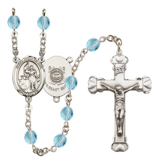 Silver-Plated 6mm Saint Joan of Arc /Coast Guard Rosary