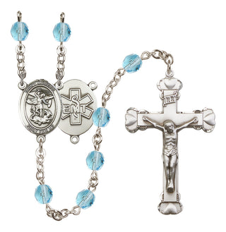 Silver-Plated 6mm Saint Michael / EMT Rosary