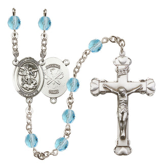 Silver-Plated 6mm Saint Michael / Nat'l Guard Rosary