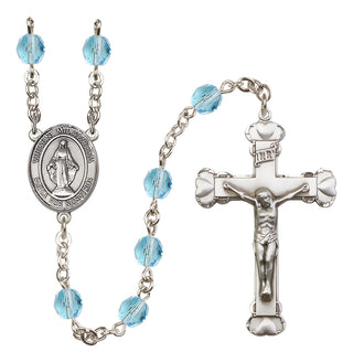 Silver-Plated 6mm Virgen Milagrosa Rosary