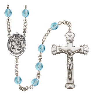 Silver-Plated 6mm San Ramon Nonato  Engraved Catholic Rosaries
