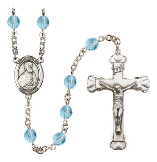 Silver-Plated 6mm Saint Thomas the Apostle  Engraved Catholic Rosaries