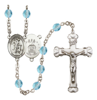 Silver-Plated 6mm Guardian Angel / Air Force Rosary