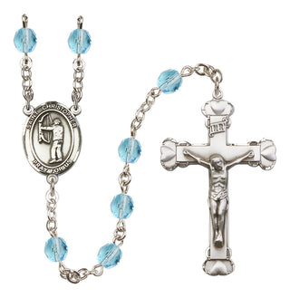 Silver-Plated 6mm Saint Christopher/Archery Rosary