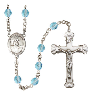 Silver-Plated 6mm Saint Christopher/Water Polo Men Rosary