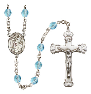 Silver-Plated 6mm Saint Rene Goupil  Engraved Catholic Rosaries