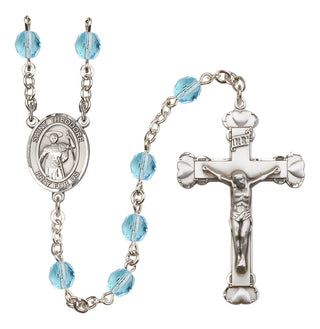 Silver-Plated 6mm Saint Theodore Stratelates  Engraved Catholic Rosaries
