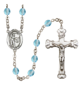 Silver-Plated 6mm Saint Christopher/Golf Rosary
