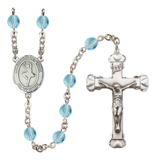 Silver-Plated 6mm Guardian Angel/Dance Rosary