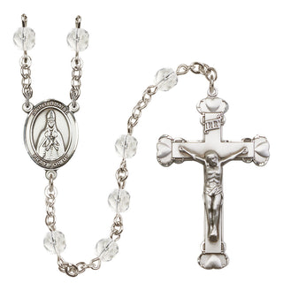 Silver-Plated 6mm Saint Blaise  Engraved Catholic Rosaries