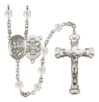 Silver-Plated 6mm Saint George / EMT Rosary