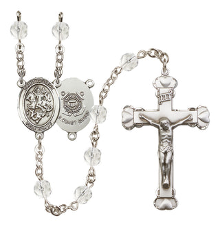 Silver-Plated 6mm Saint George / Coast Guard Rosary