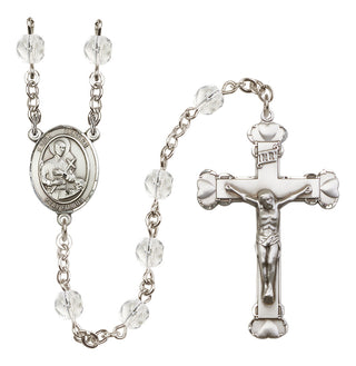 Silver-Plated 6mm Saint Gerard Majella  Engraved Catholic Rosaries