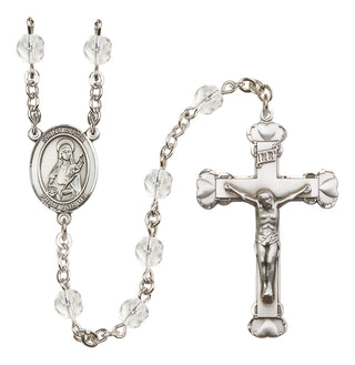 Silver-Plated 6mm Saint Lucia of Syracuse Rosary | Engravable